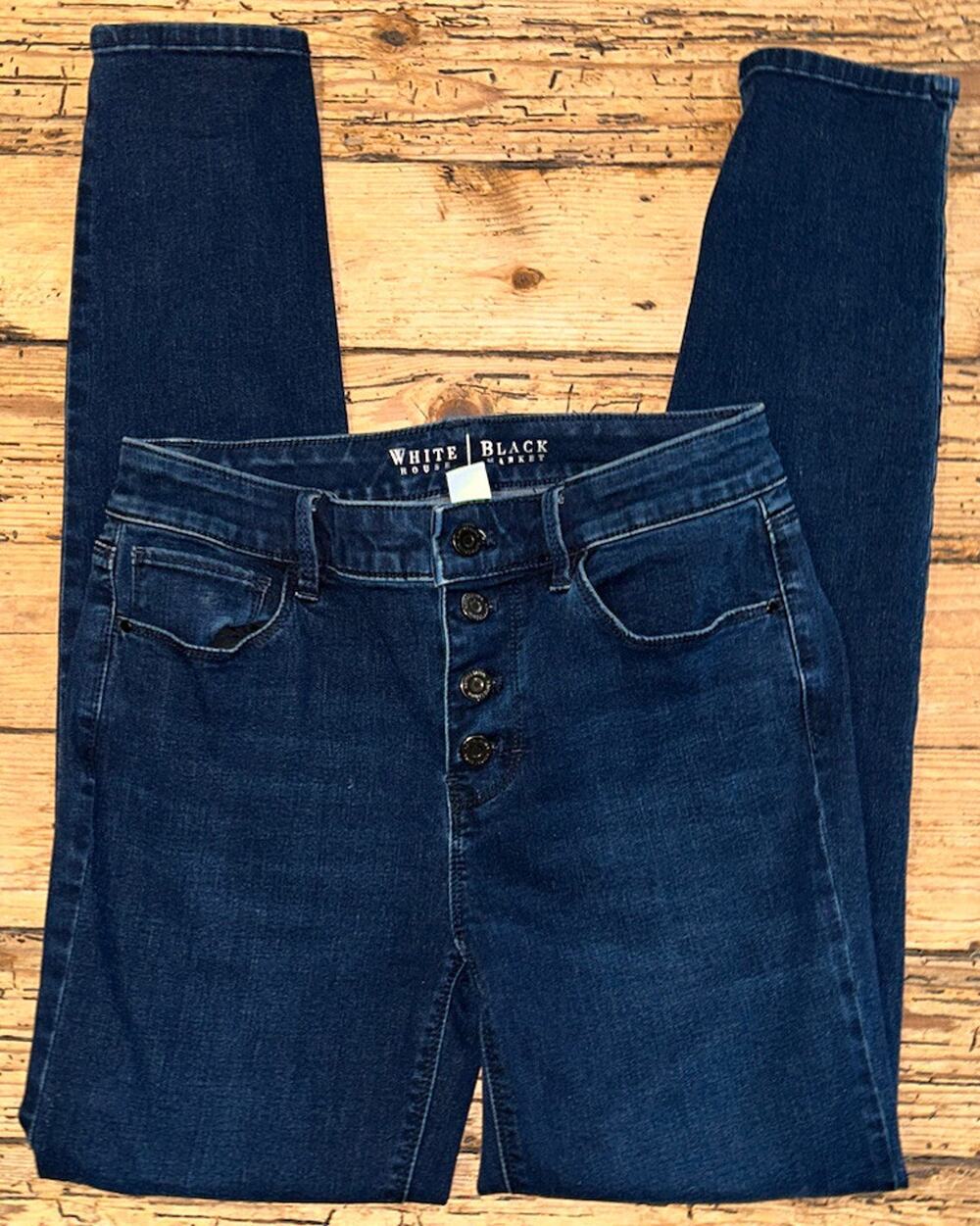 white house black market women’s size 2 denim skinny jeans
